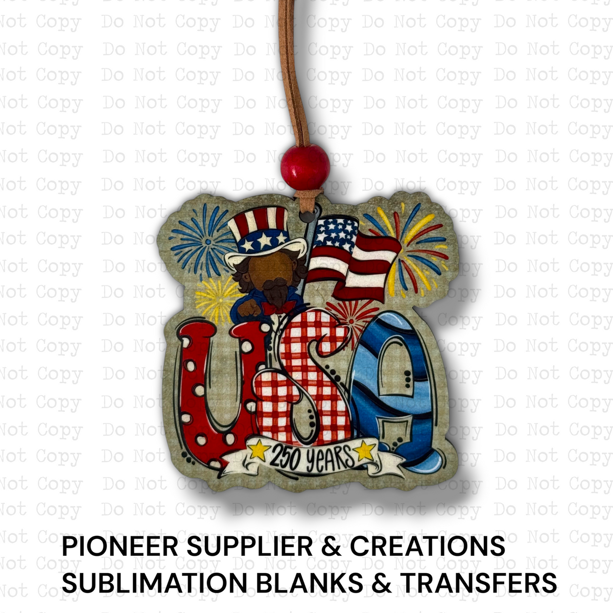 USA 250 Years Ornament Sublimation Blank