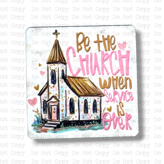 When Service Is Over Badge Button Sublimation Blank | Set of 2 SSD
