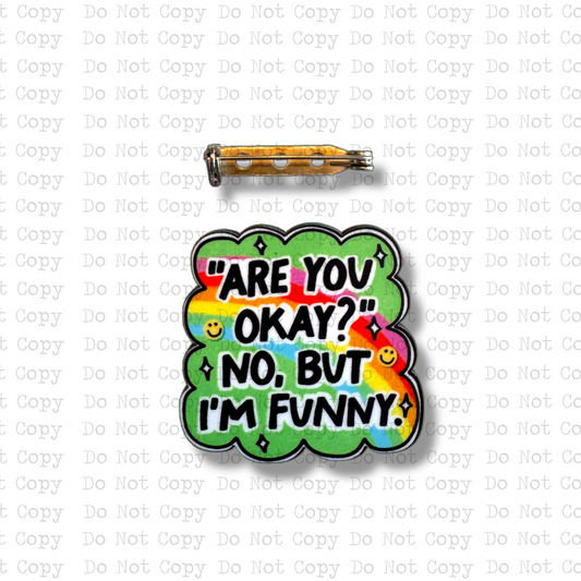 I'm Funny Lapel Pin Sublimation Blank Kit | Set of 2