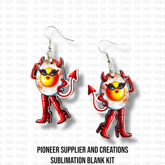 Deviled Egg Earring Sublimation Blank Kit