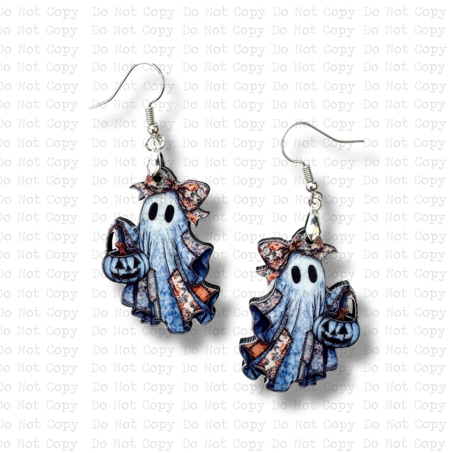 Denim Ghost Earring Sublimation Blank Kit
