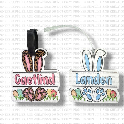 Bunny Name Plate Sublimation Blanks | Exclusive Monogram Moments