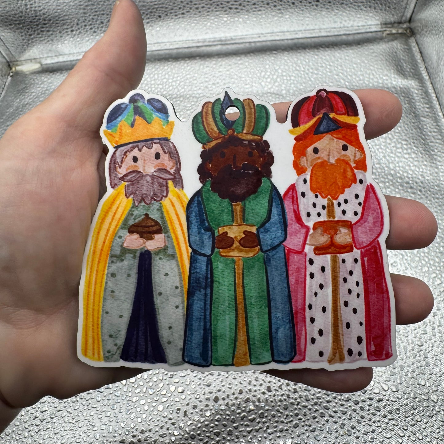 Watercolor Wise Men Pressed Blank