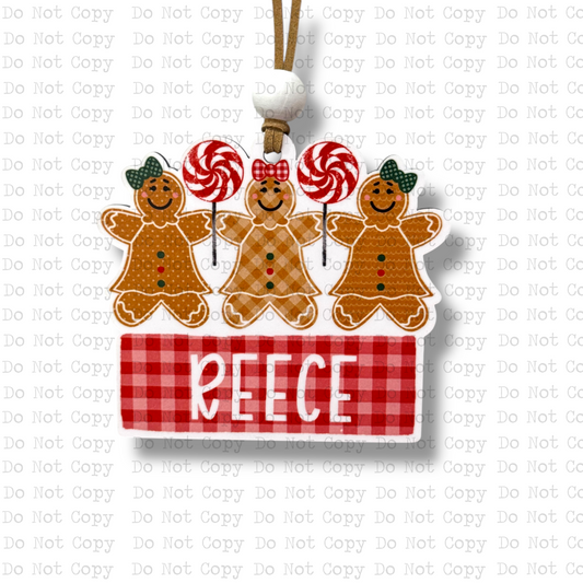 Gingerbread Girl Lollipop Ornament Sublimation Blank | Monogram Moments