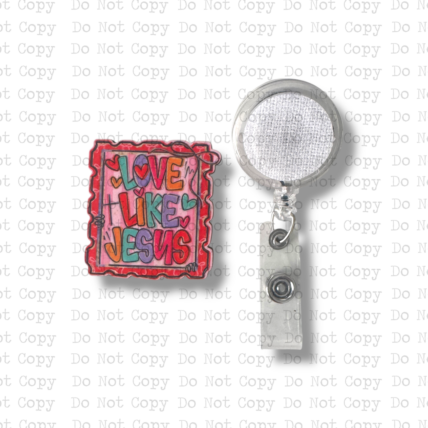 Love Like Jesus Stamp Badge Button Sublimation Blank | Set of 2