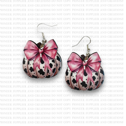 Cowhide Pumpkin Earring Sublimation Blank Kits w/ transfers and hardware) | Exclusive