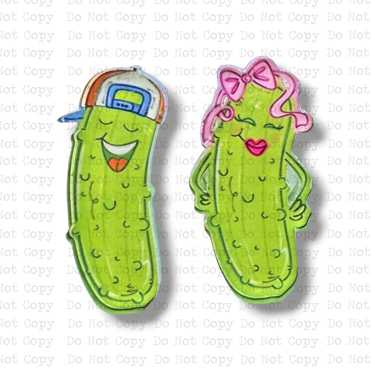 Lipstick and Boy Pickle Lapel Pins Sublimation Blank Kit | Set of 2 J&CD
