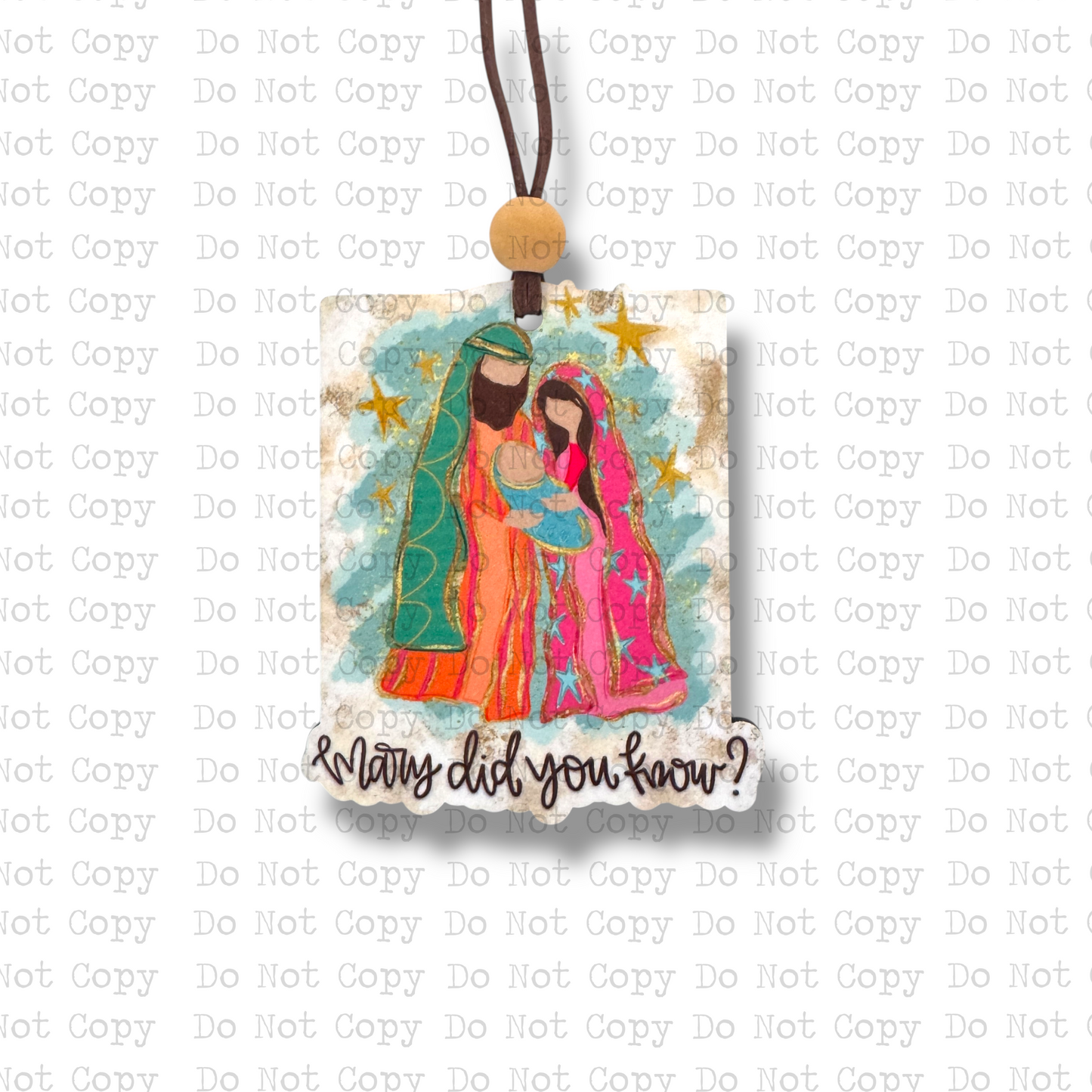 Mary Did You Know Bright Ornament Sublimation Blank