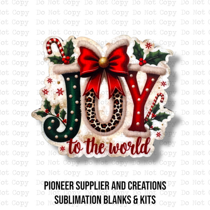 Joy To The World Magnet Sublimation Blank Kit