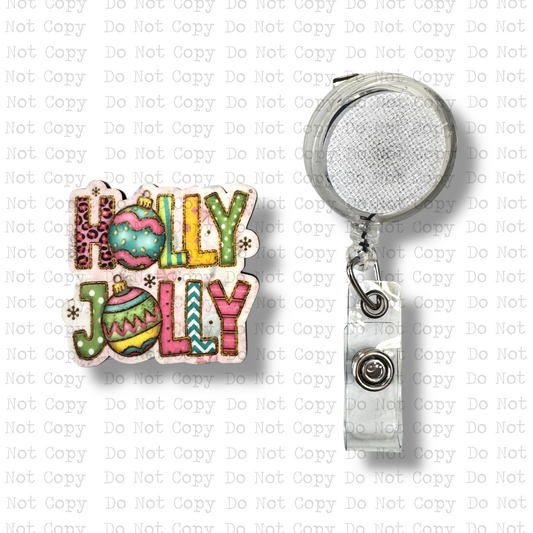 Holly Jolly Balls Button Sublimation Blank