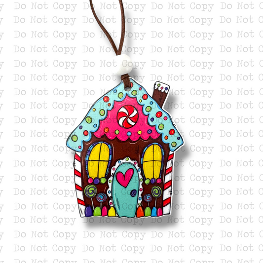 Gingerbread House Ornament Sublimation Blank