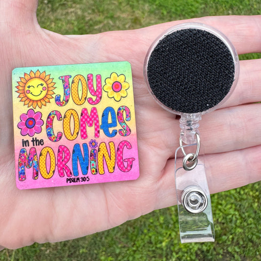 Joy Comes In The Morning Badge Button Sublimation Blank | Set of 2 ACI