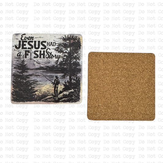 A Fish Story Desk Coaster Sublimation Blank