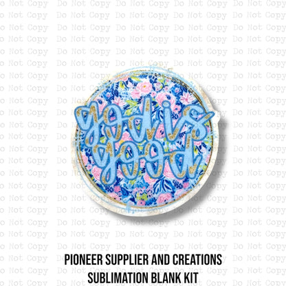 God Is Good Floral Badge Reel Sublimation Blanks | Exclusive