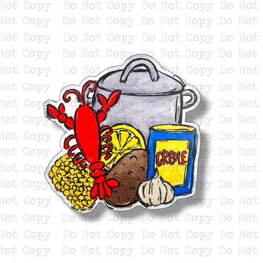 Crawfish Boil Magnet Sublimation Blank Kit