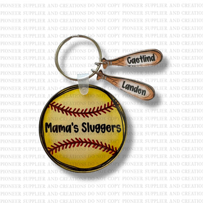 Baseball | Softball Keychain | Add-On Bat Sublimation Blanks