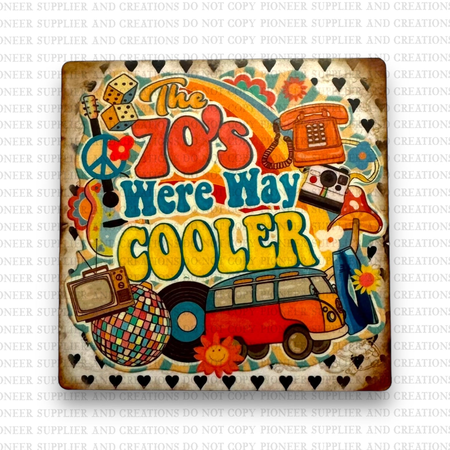 70’s Were Way Cooler Fridge Magnet Blank Kit