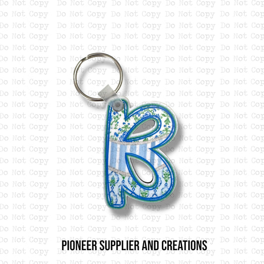 Bloomful Bliss B Keychain Sublimation Blank Kit