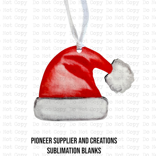 Santa Hat Ornament Sublimation Blanks | Exclusive Monogram Moments