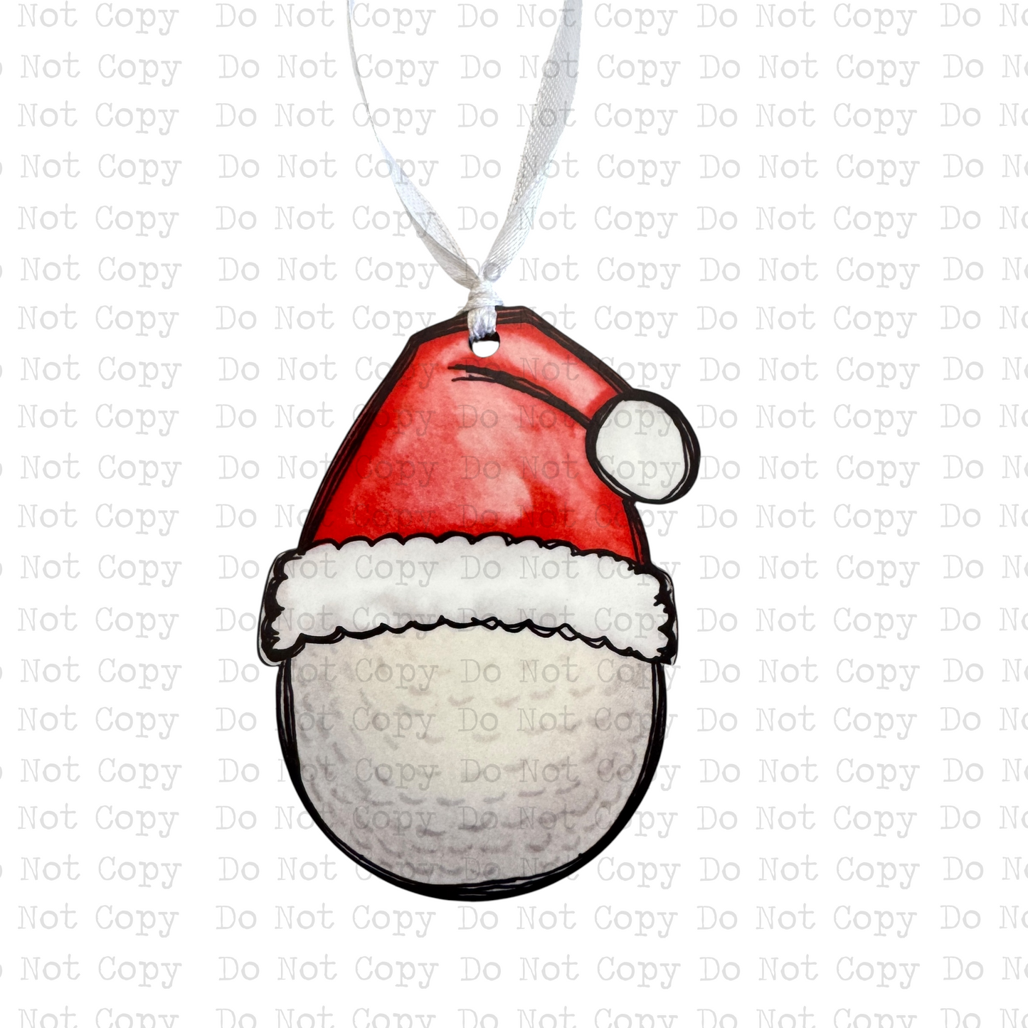 Santa Hat Sports Ornament Sublimation Blanks | Exclusive Monogram Moments