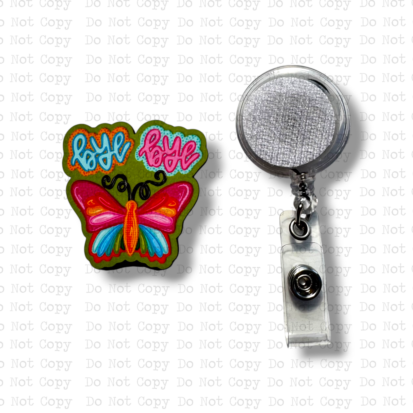 Bye Bye Butterfly Badge Button Sublimation Blank | Set of 2 SPS