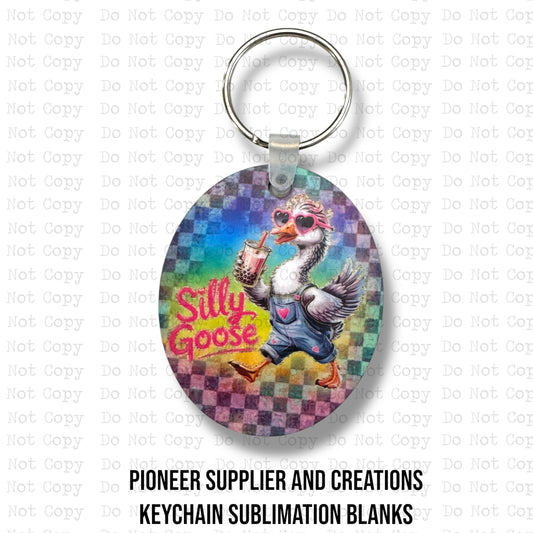 Goose Snarky Animal Keychain Sublimation Blank Kit