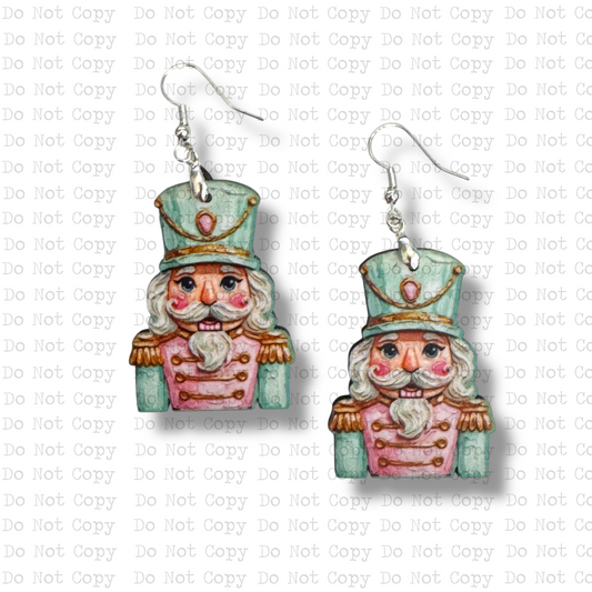 Hand-Painted Nutcracker Earring Sublimation Blank Kit