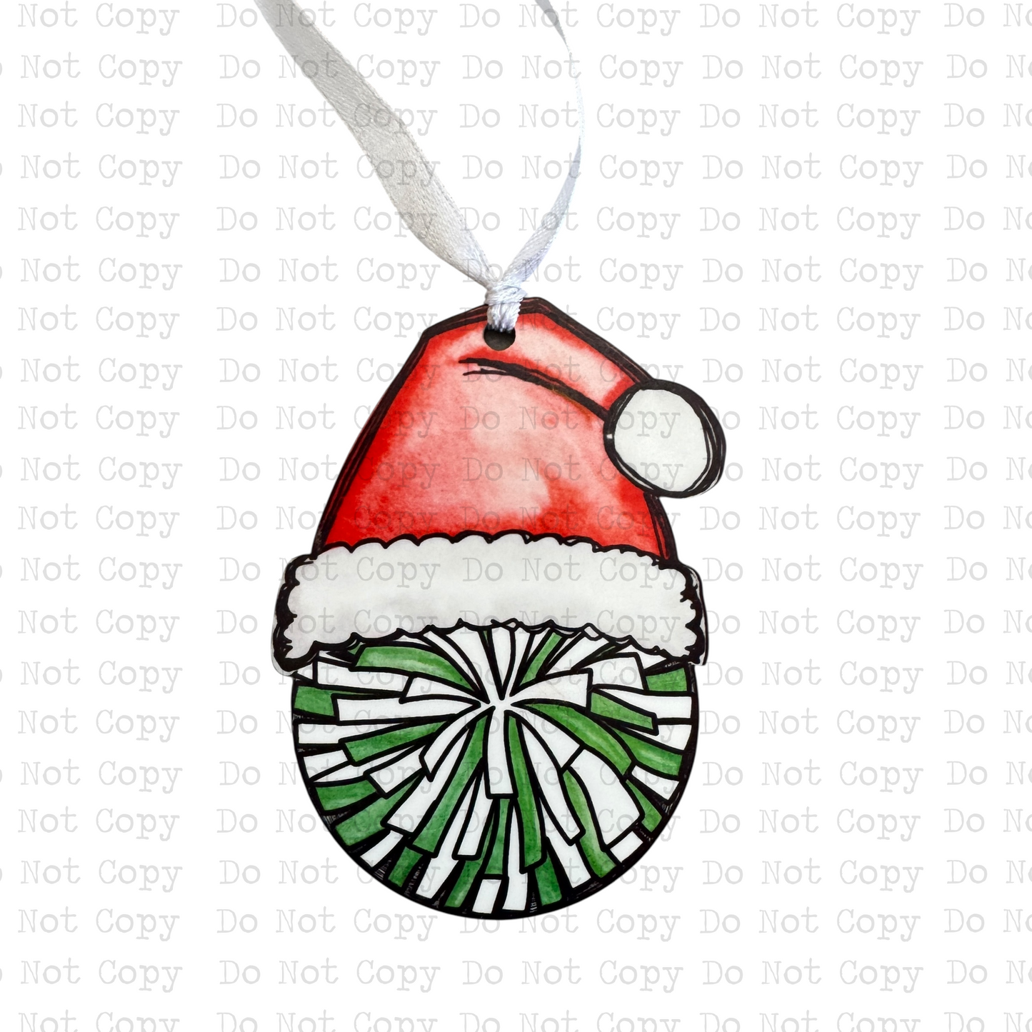 Santa Hat Sports Ornament Sublimation Blanks | Exclusive Monogram Moments