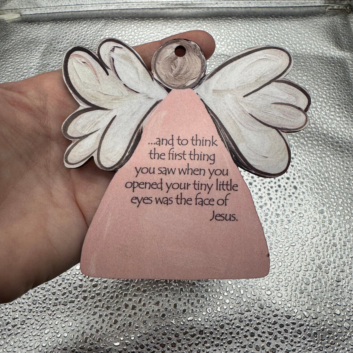 Pink Miscarriage Angel Pressed Blank
