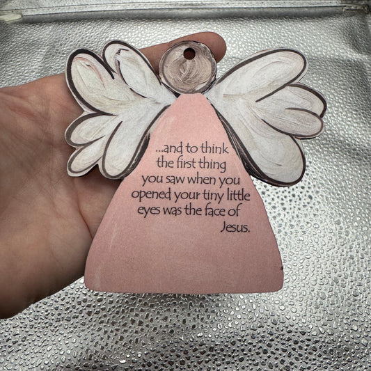 Pink Miscarriage Angel Pressed Blank