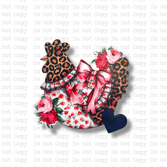 Rosie Leopard Hen Magnet Sublimation Blank Kit