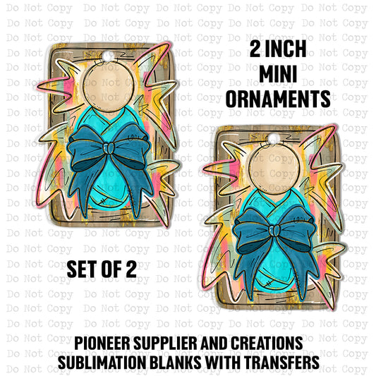 Whimsical Baby Jesus Mini Ornaments Sublimation Blank | Set of 2