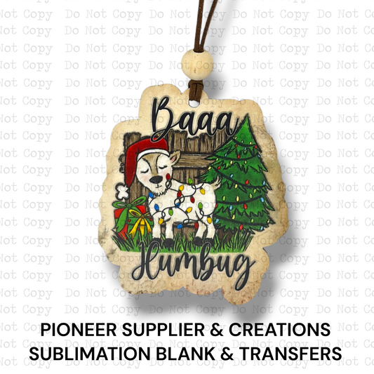 Baaa Humbug Ornament Sublimation Blank