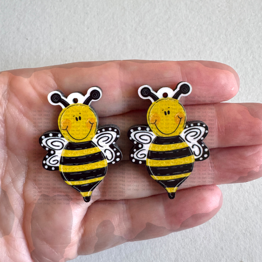 Bumblebee Earring Sublimation Blanks | PP