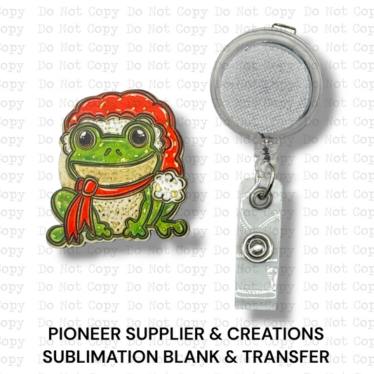 Christmas Frog Badge Button Sublimation Blank | Set of 2 PP