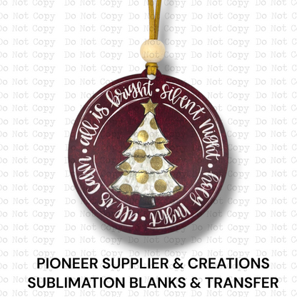 All Is Bright Ornament Sublimation Blank | ARA