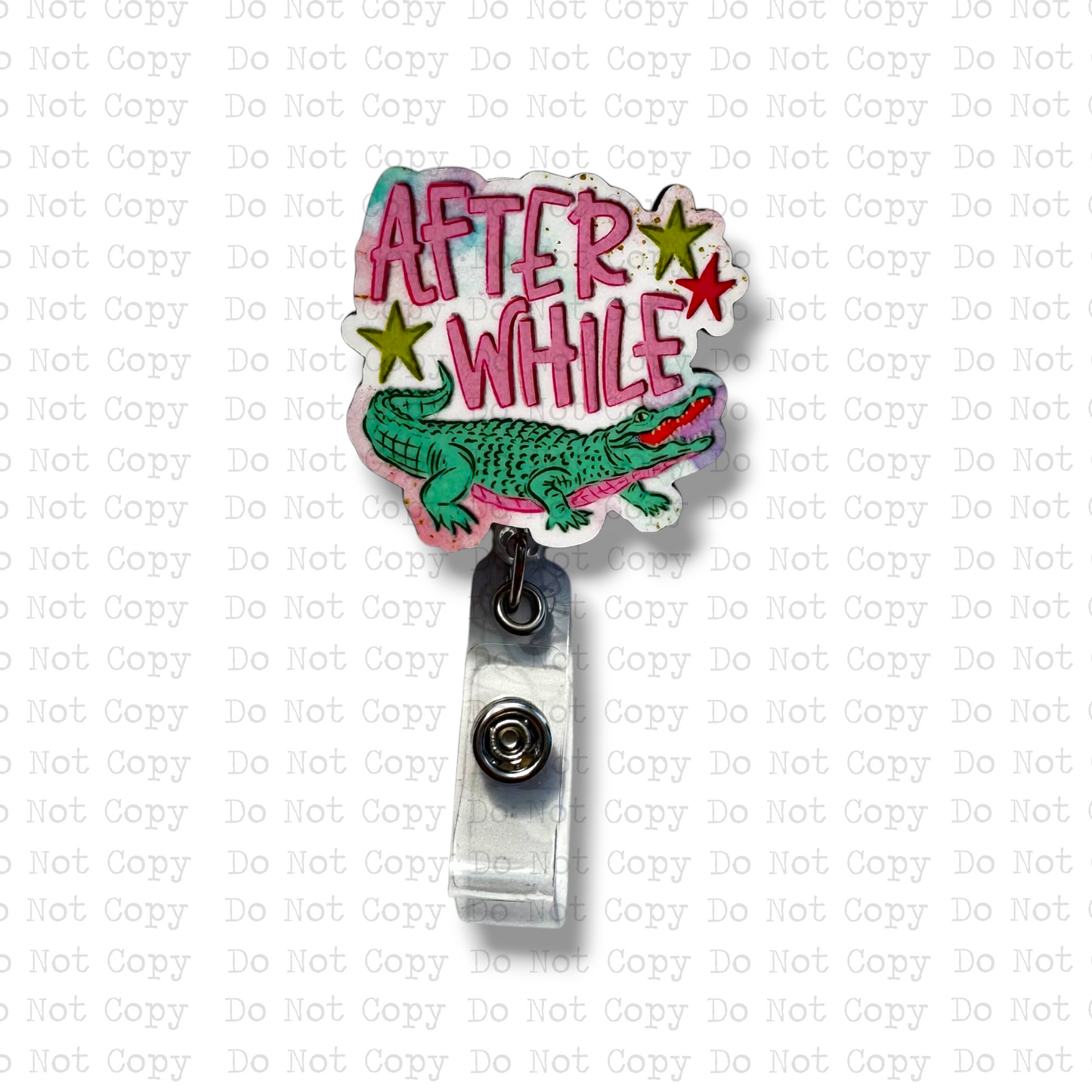 After While Crocodile Badge Button Sublimation Blank | Set of 2 TCC