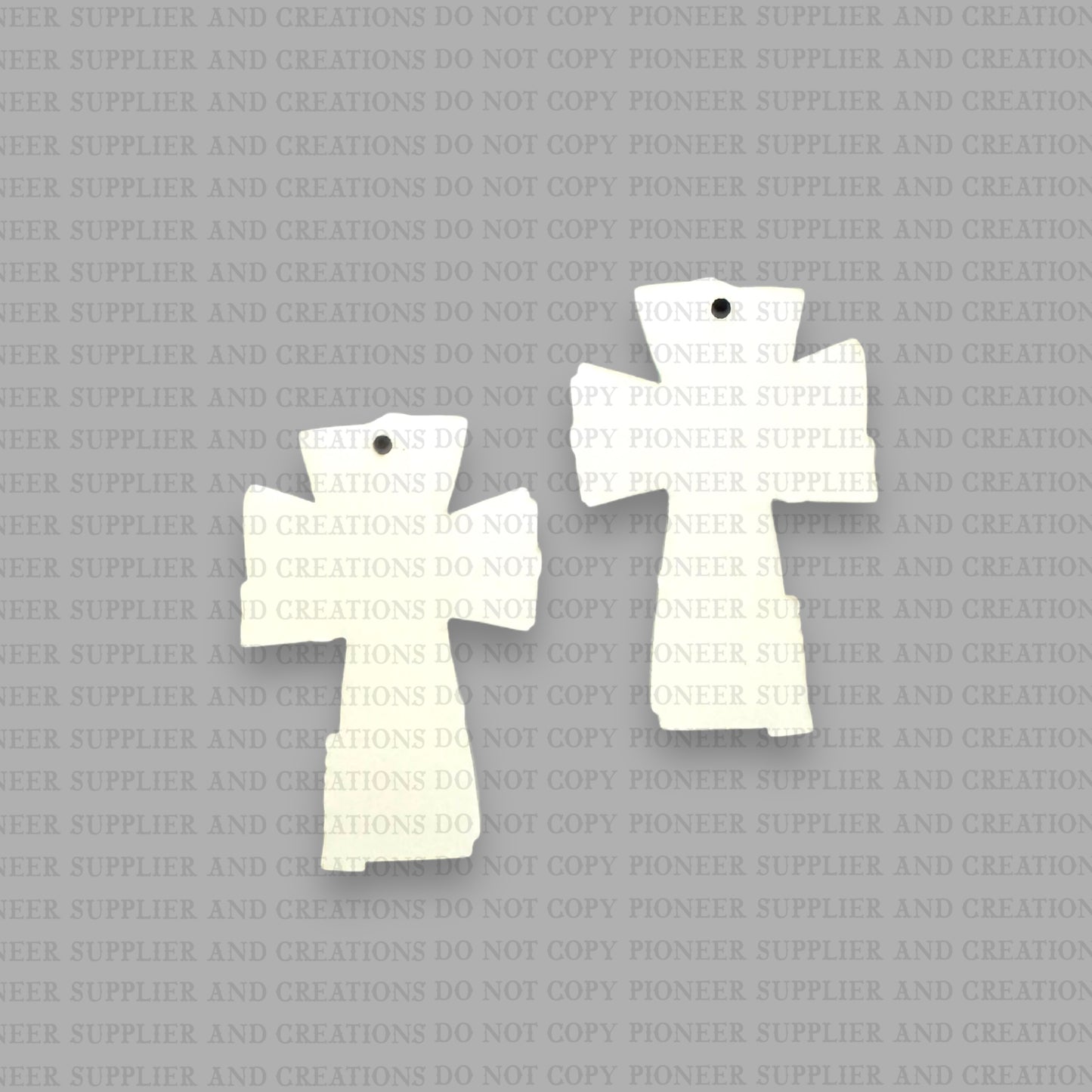 Blue and White Cross Earring Sublimation Blanks | Exclusive Graphx & More