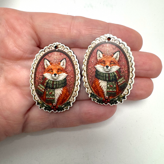 Vintage Fox Frame Earring Sublimation Blanks