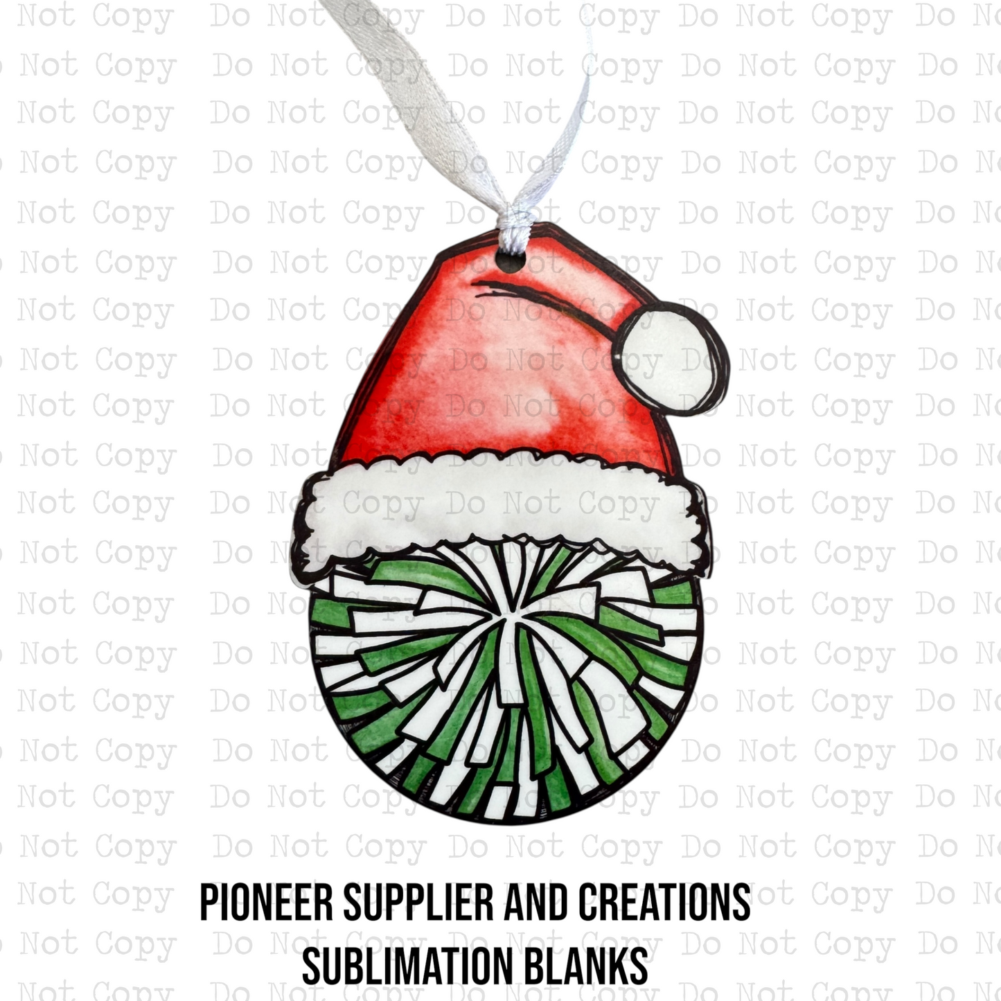 Santa Hat Sports Ornament Sublimation Blanks | Exclusive Monogram Moments