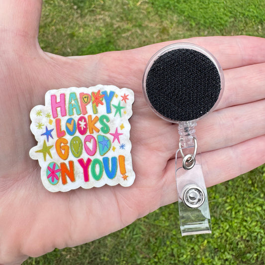 Happy Looks Good On You Badge Button Sublimation Blank | Set of 2 TCC