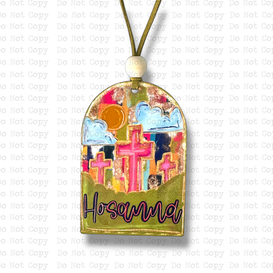 Hosanna Car Charm Sublimation Blank