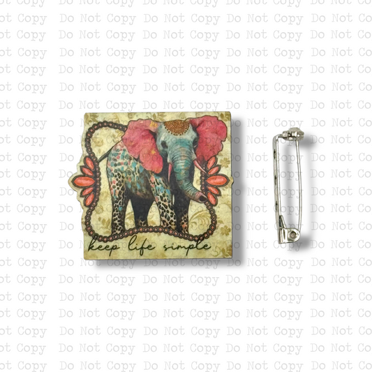 Keep Life Simple Lapel Pin Sublimation Blank Kit | Set of 2 SA