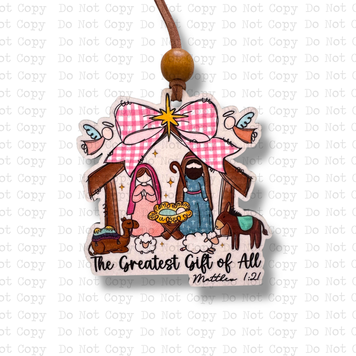 Greatest Gift Of All Ornament Sublimation Blank