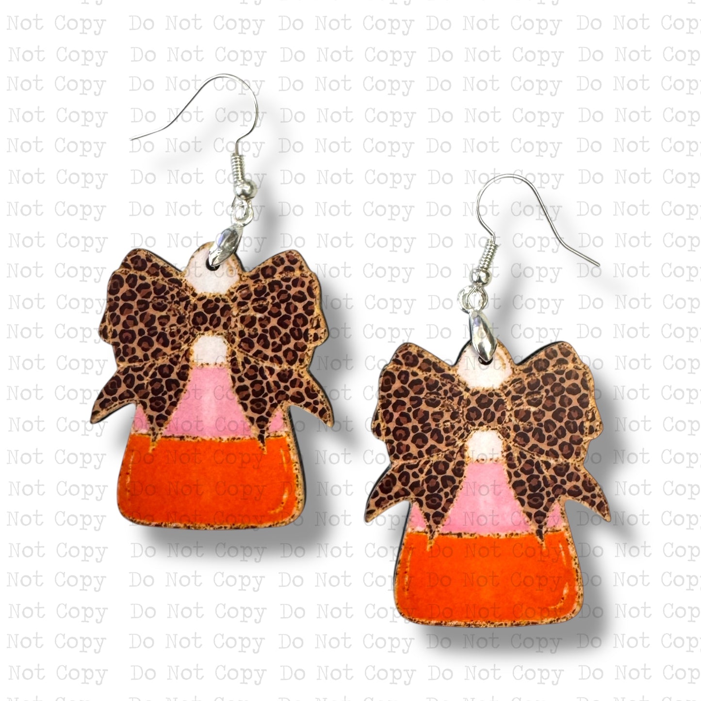 Cheetah Candy Corn Earring Sublimation Blank Kit