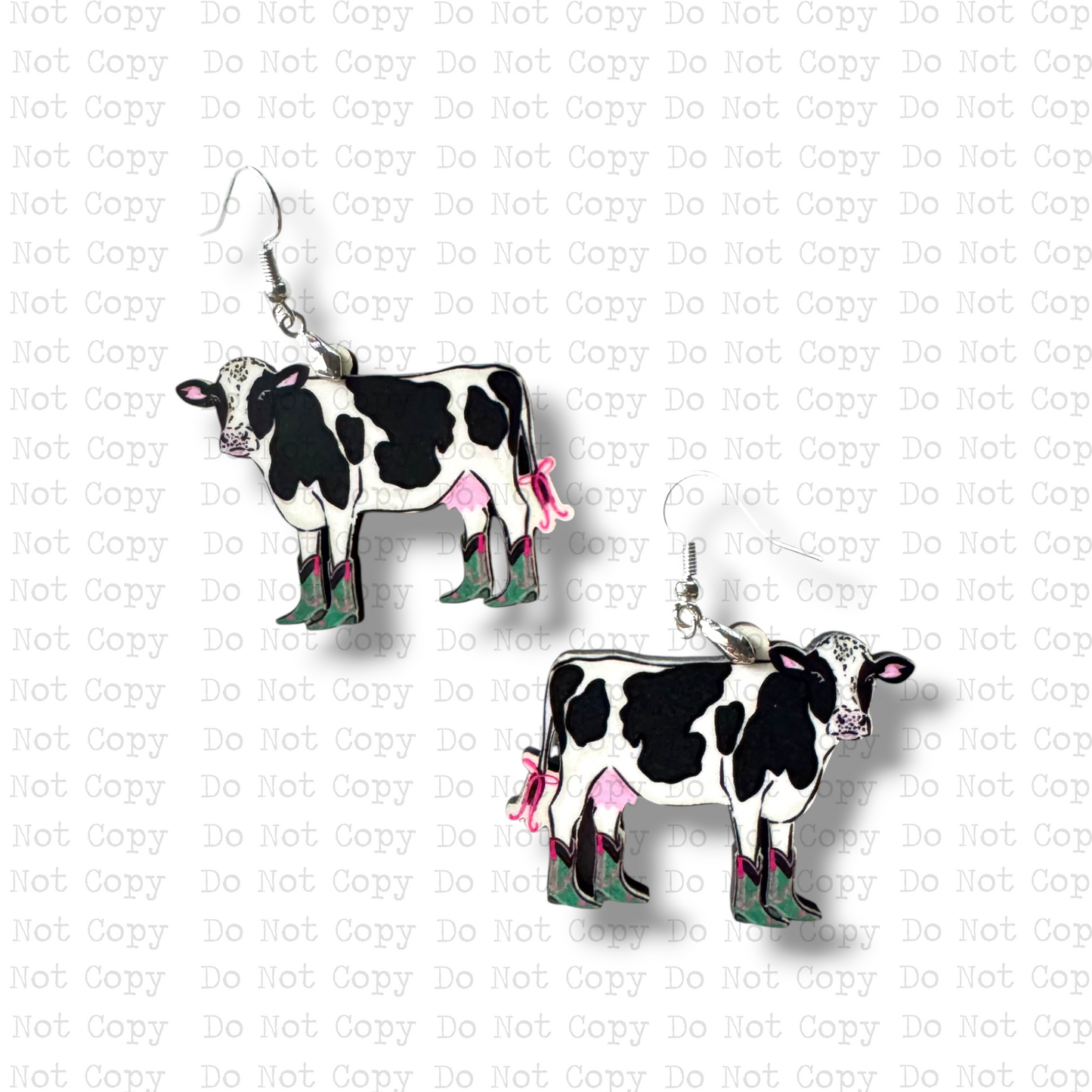 Cow With Boots amd Bpw Earring Sublimation Blank Kit | TCC
