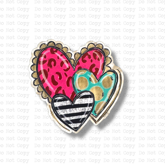 Bright Heart Trio Magnet Sublimation Blank Kit