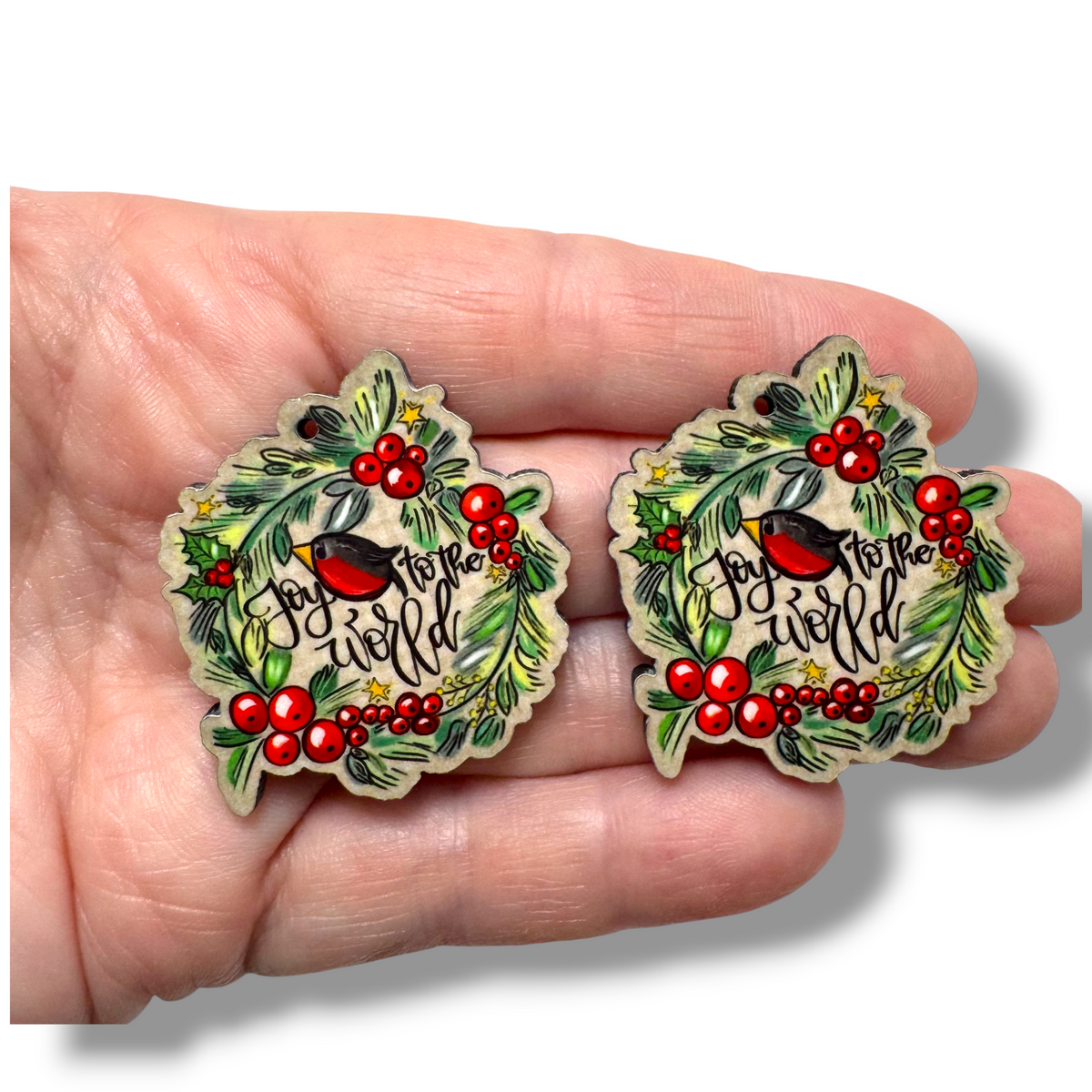 Joy To The World Earring Sublimation Blanks | ARS