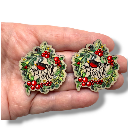 Joy To The World Earring Sublimation Blanks | ARS