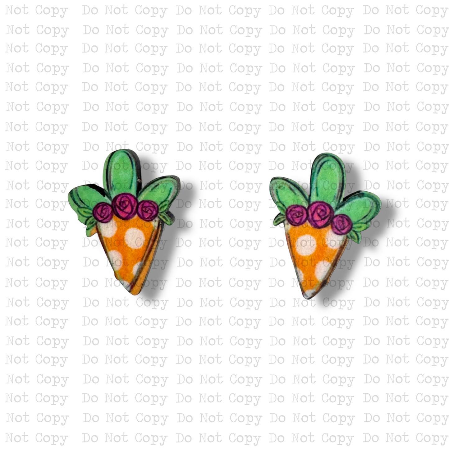 STUD Whimsical Flower Carrot Sublimation Blanks Kit | 4 PAIR ARA